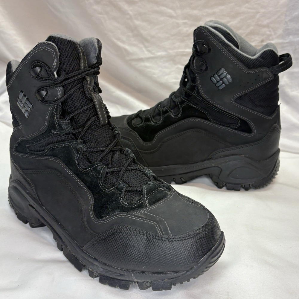 Columbia Liftop III Men's 9 Black Waterproof Winter Boots Omni Heat BM1525-010
